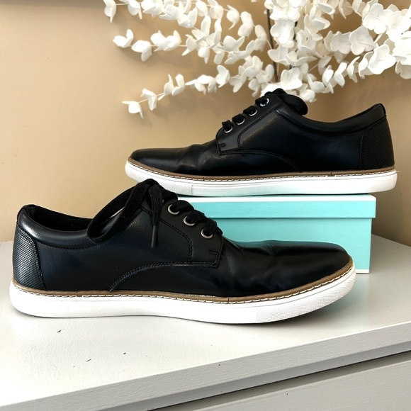 Steve Madden Men’s Garett Black Lace Up Casual Oxford Sneaker Size 9.5 - Picture 3 of 16